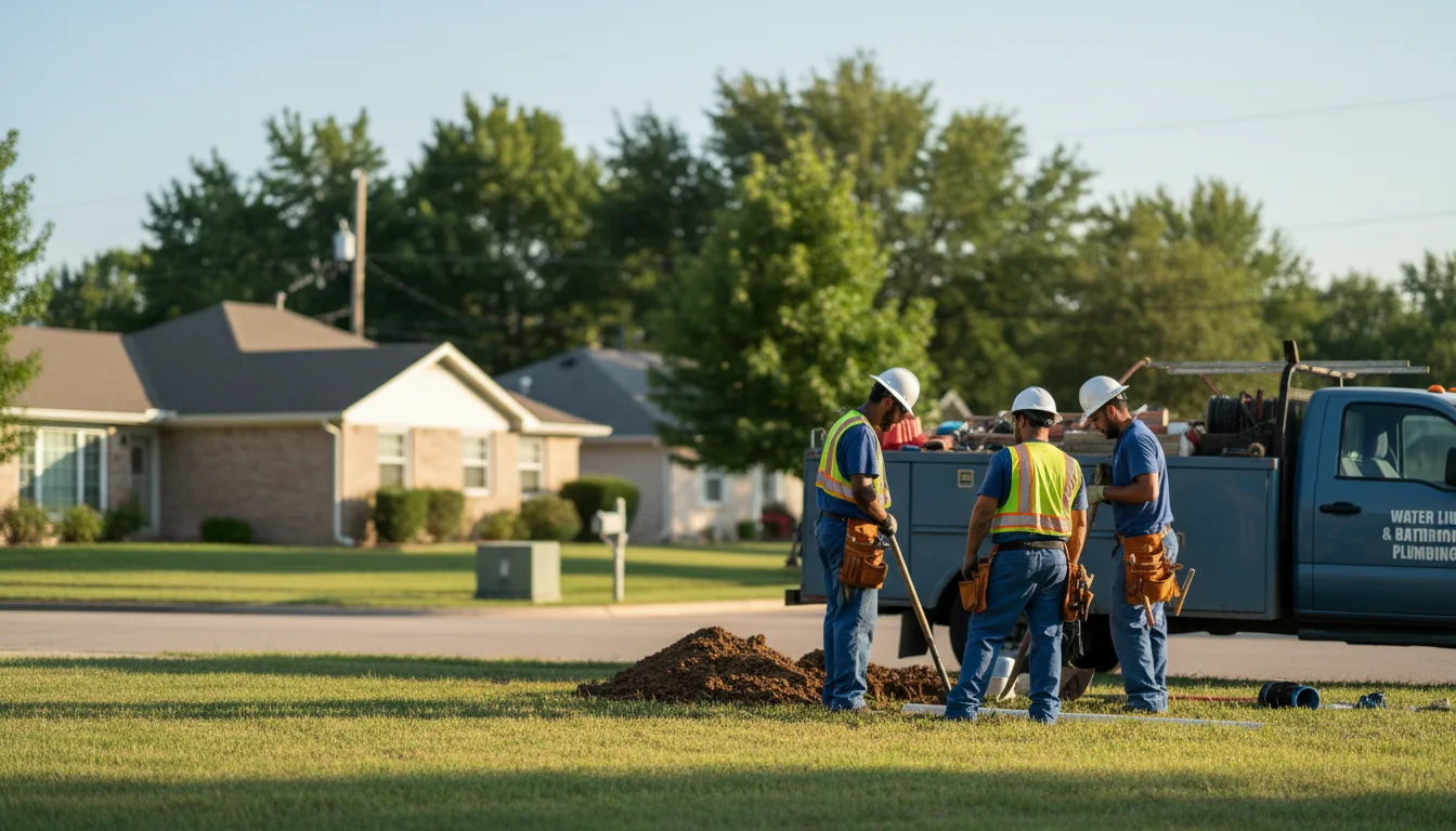 Residential water line and bathroom plumbing service in Fuquay Varina, NC